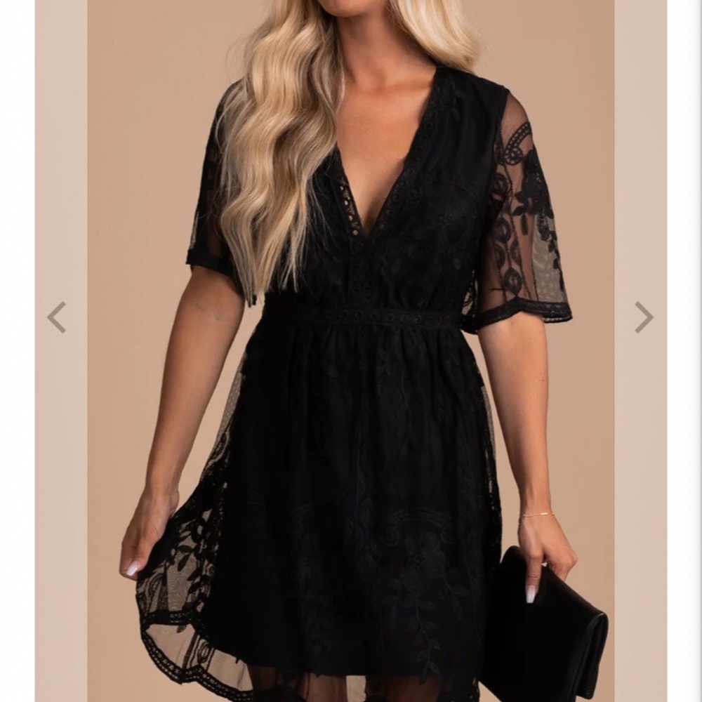 Black lace dress